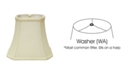 Macy's Cloth&Wire Slant Cut Corner Rectangle Bell Softback Lampshade with Washer Fitter
